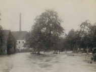 Simbach-Hochwasser 1938 in der Bachstraße (Archiv Huber)